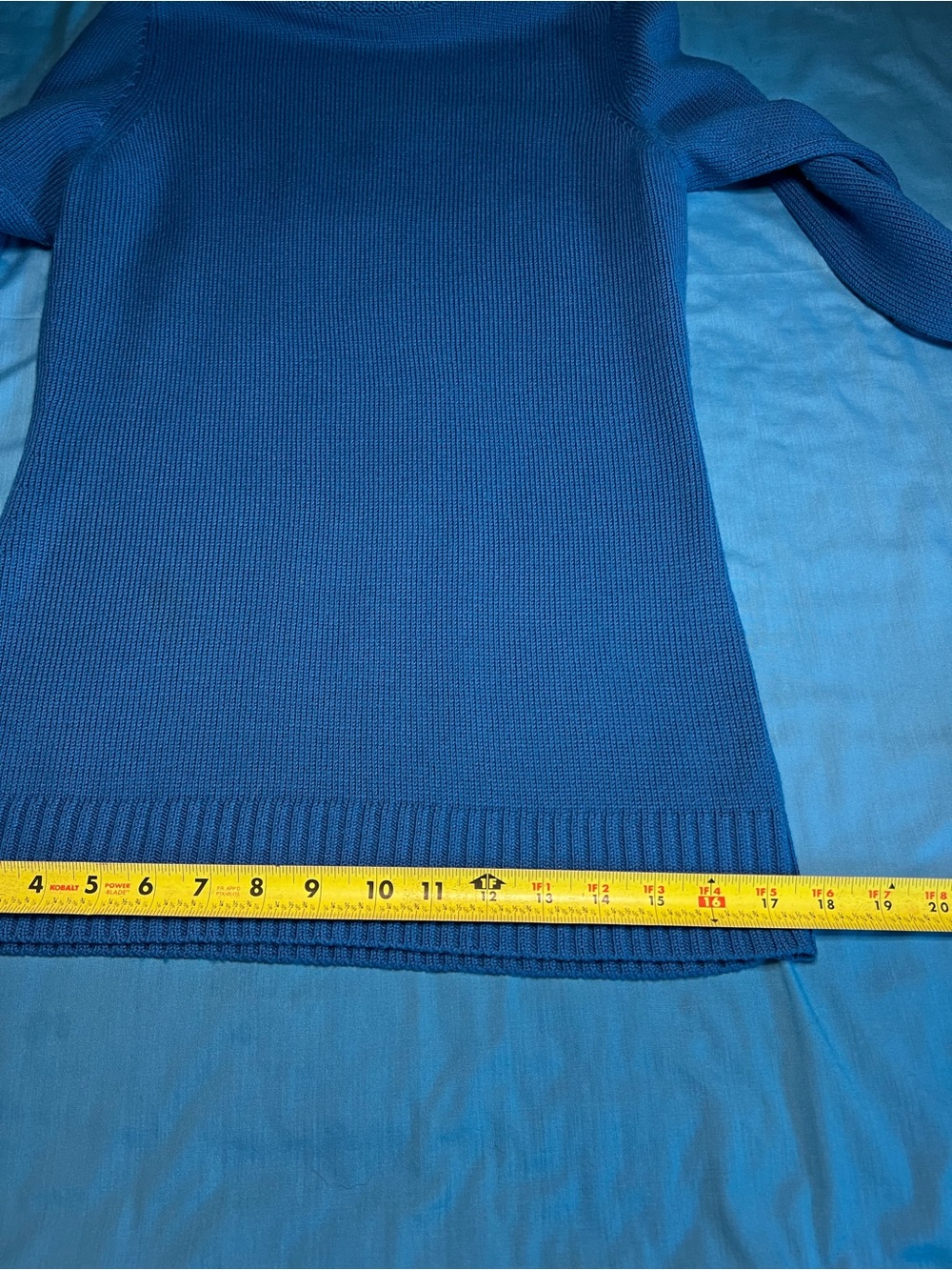Banana Republic Merino Wool Turtleneck Sweater Blue Button Cuff Y2K 2007 S - Picture 8 of 16